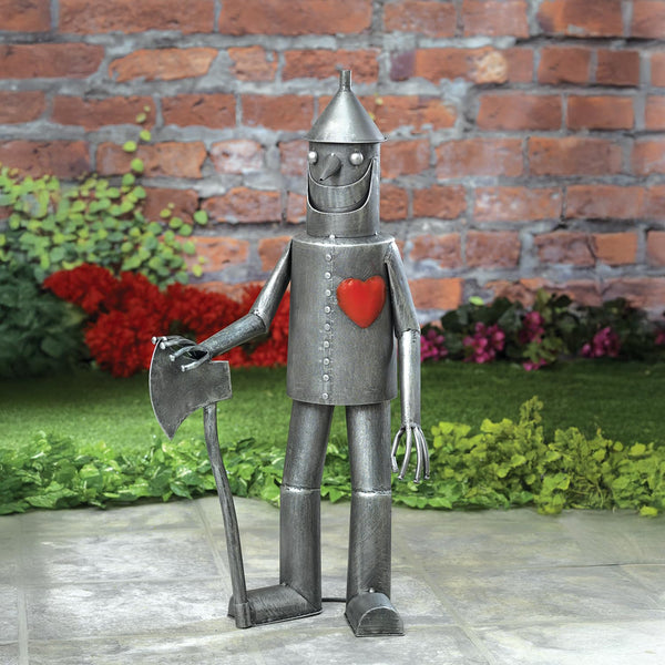 Tin Woodsman Metal Garden Statue – Whimsical Outdoor Yard Art