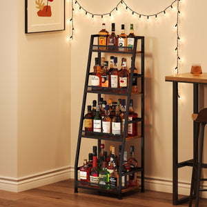 4-Tier Trapezoid Wine & Liquor Rack