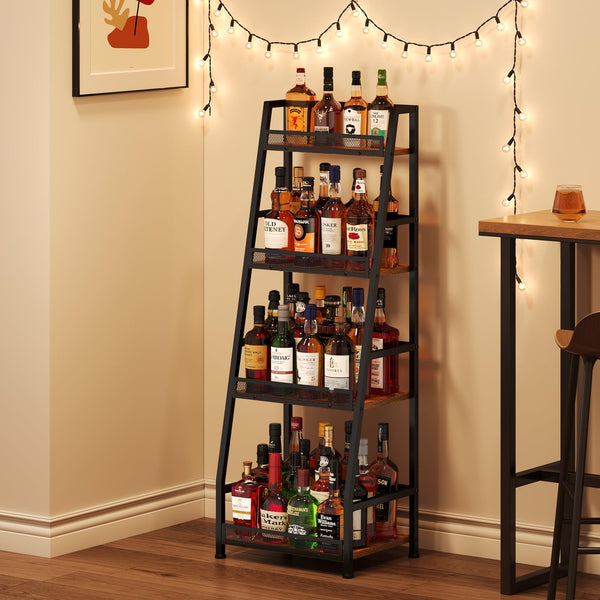 4-Tier Trapezoid Wine & Liquor Rack