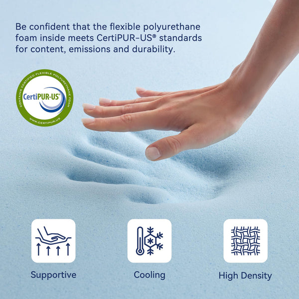 Dual Layer Memory Foam & Goose Down Mattress Topper