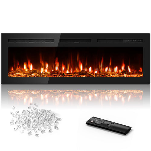 60-Inch Recessed Wall Mount Electric Fireplace