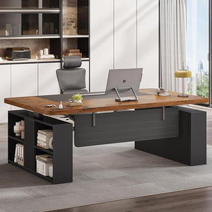 63" Electric Standing Desk with Storage & Power Outlets