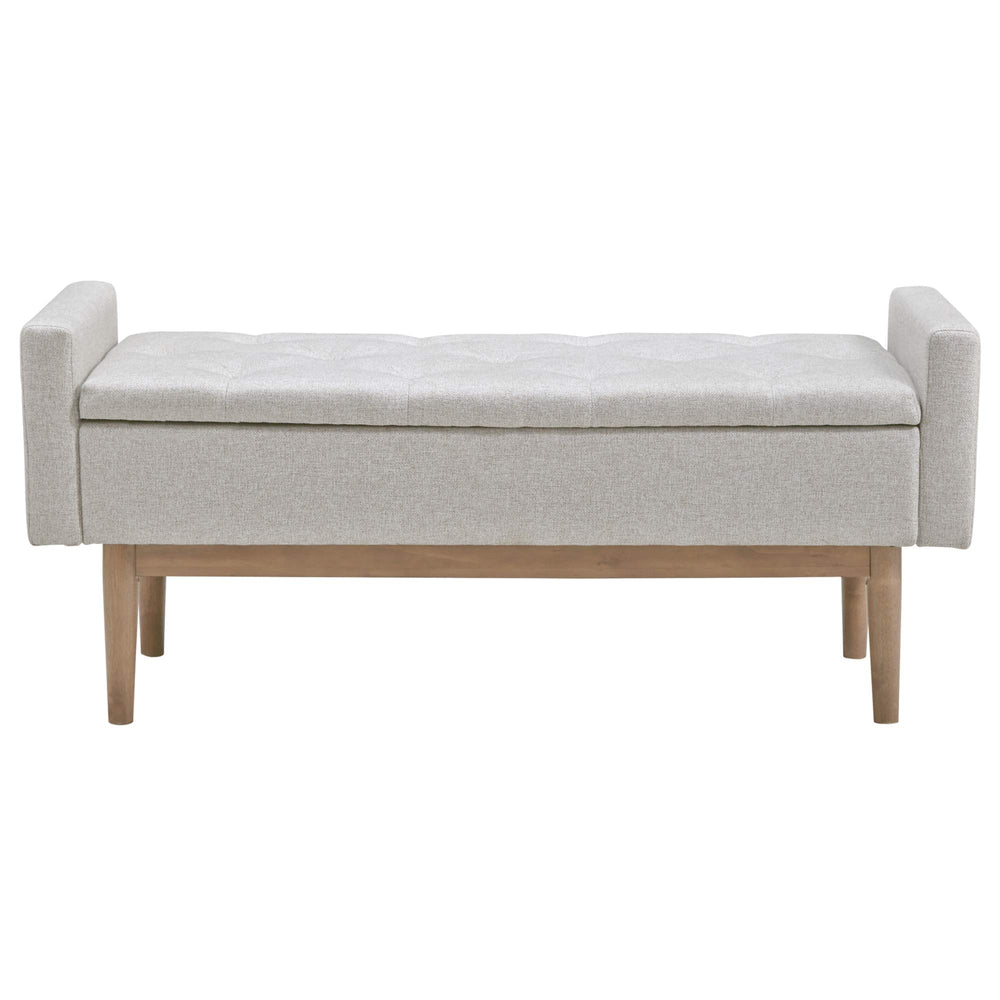 Tufted Storage Bench with Hinged Seat