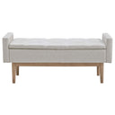 Tufted Storage Bench with Hinged Seat