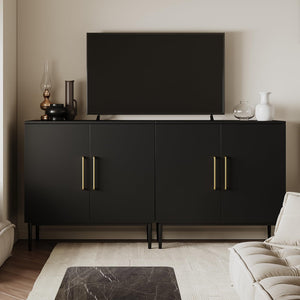 Wood Storage Cabinet with Doors