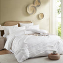 Boho Tufted Comforter Set with Pom-Pom Trim | Queen & King