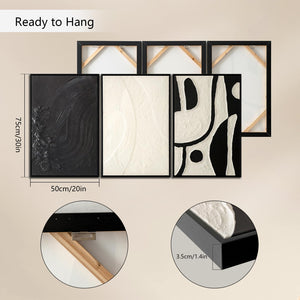 Framed Abstract Wall Art Set – 3 Piece Canvas Prints