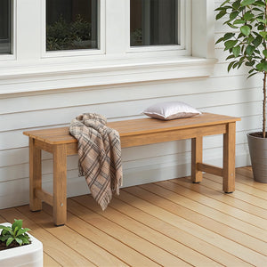 Outdoor HDPS Patio Bench – 2-Person Weatherproof Garden Bench