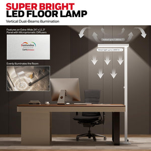 Full-Spectrum LED Floor Lamp with Dimmer