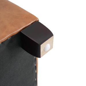 Square PU Storage Ottoman with Flip Top Lid