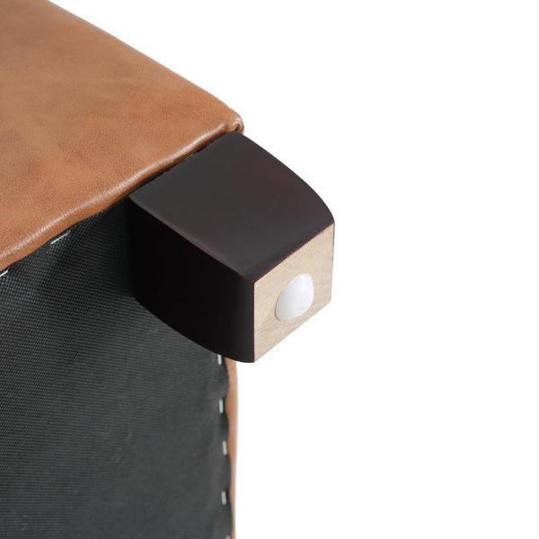 Square PU Storage Ottoman with Flip Top Lid