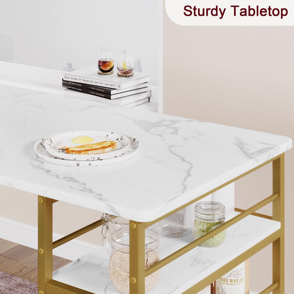 3-Piece Counter Height Dining Table Set with 2 Velvet Bar Stools
