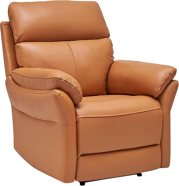 Genuine Leather Recliner Chair – Oversized Ergonomic Lazy Boy with Footrest