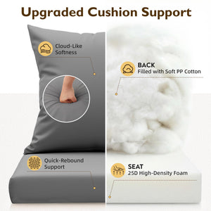 Outdoor Chair Cushions Set of 4 – 24x24 Waterproof Patio Seat & Back Cushions