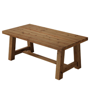 63-Inch Solid Wood Farmhouse Dining Table