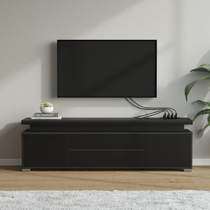 TV Stand with LED Lights & Power Outlet