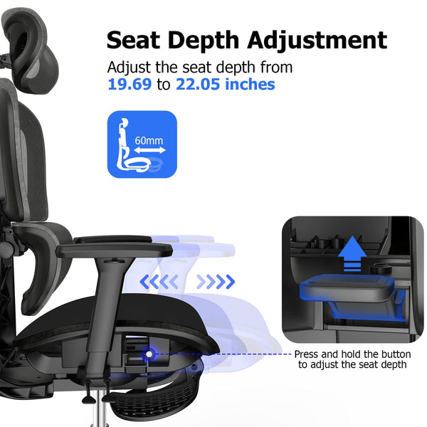 Ergonomic Mesh Office Chair with Adjustable Lumbar Support
