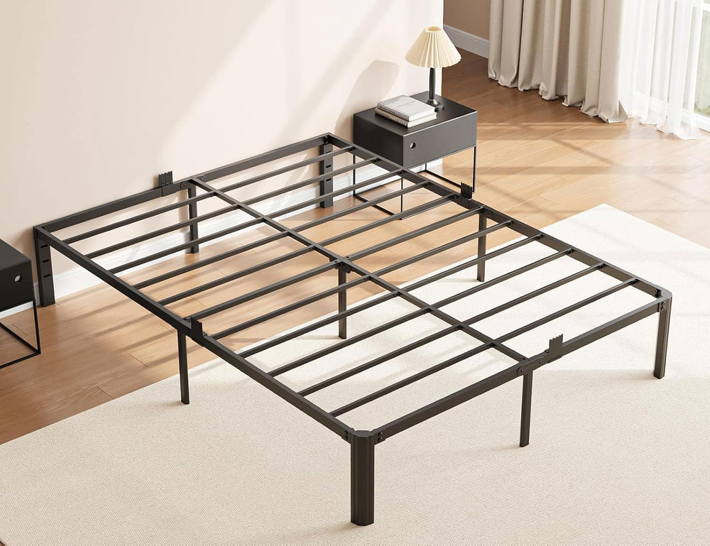 Metal Platform Bed Frame with Storage — Twin, Full, Queen, King