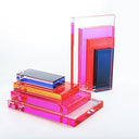 Crystal Geometric Bookends – Colorful Non-Skid Decorative Set of 2