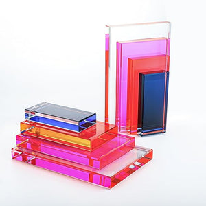 Crystal Geometric Bookends – Colorful Non-Skid Decorative Set of 2