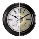 24-Inch Outdoor Wall Clock with Thermometer & Hygrometer – Oil Rubbed Bronze