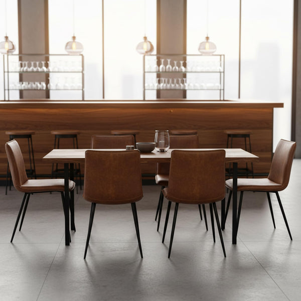 PU Leather Upholstered Dining Chairs Set of 4