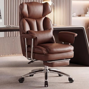 Ergonomic Executive Office Chair with Footrest & Lumbar Support