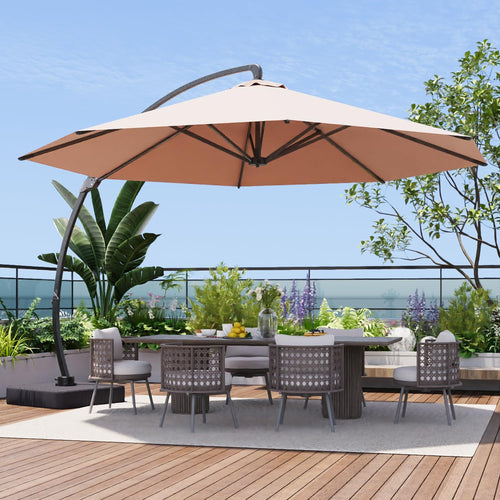 11 FT Cantilever Patio Umbrella with Base Included