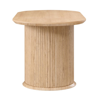 63-Inch Fluted Oval Dining Table for 4–6