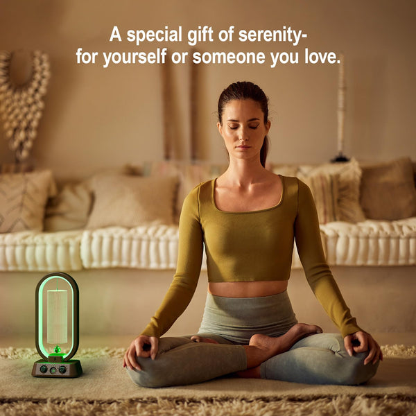 Automatic Bamboo Wind Chimes with LED & Sound Healing Modes