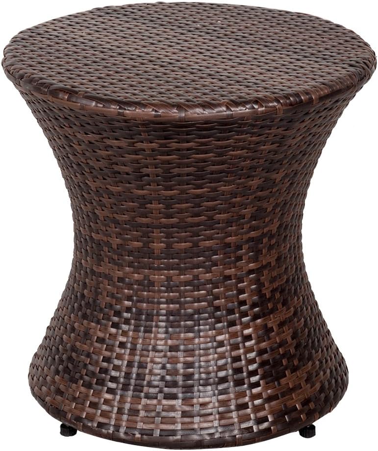Hourglass Wicker Patio Side Table