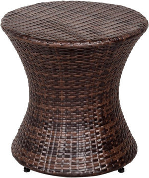 Hourglass Wicker Patio Side Table