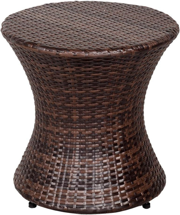 Hourglass Wicker Patio Side Table