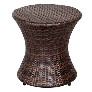 Hourglass Wicker Patio Side Table