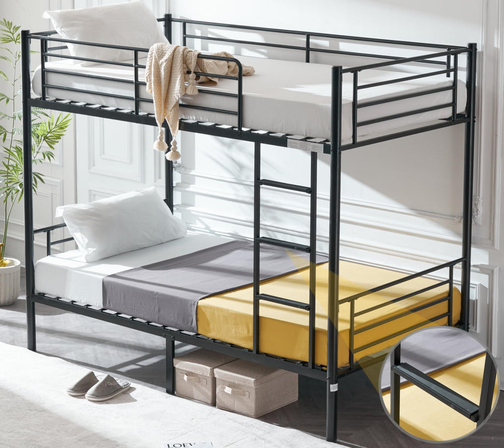 Twin Over Twin Bunk Bed with Stairs