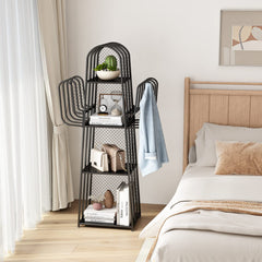 4-Tier Cactus Metal Bookshelf