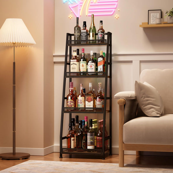 4-Tier Trapezoid Wine & Liquor Rack