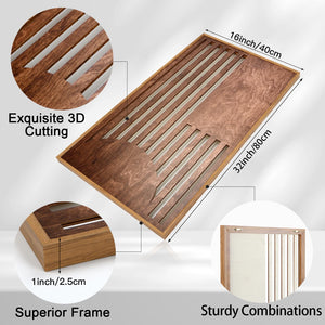 Geometric Wooden Wall Art Decor – 16x32 Inch 3-Piece Set