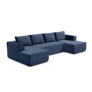 U-Shaped Modular Sectional Sofa with Chaise Lounge