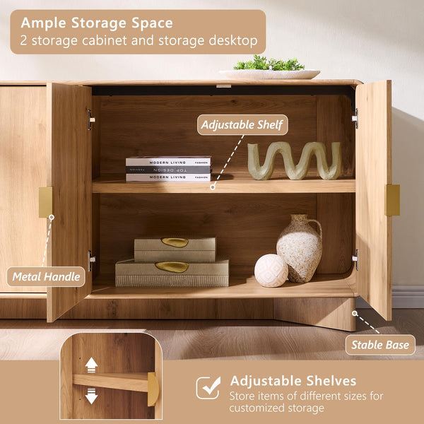 70" Buffet Cabinet with Storage & Adjustable Shelves