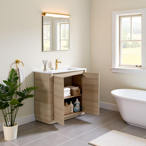 Freestanding Bathroom Vanity with Ceramic Sink