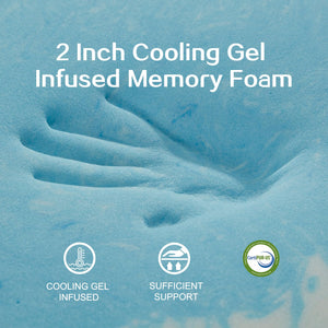 Dual Layer Gel Memory Foam Mattress Topper