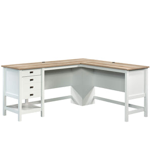 L-Shaped Executive Desk with Drawers & File Storage