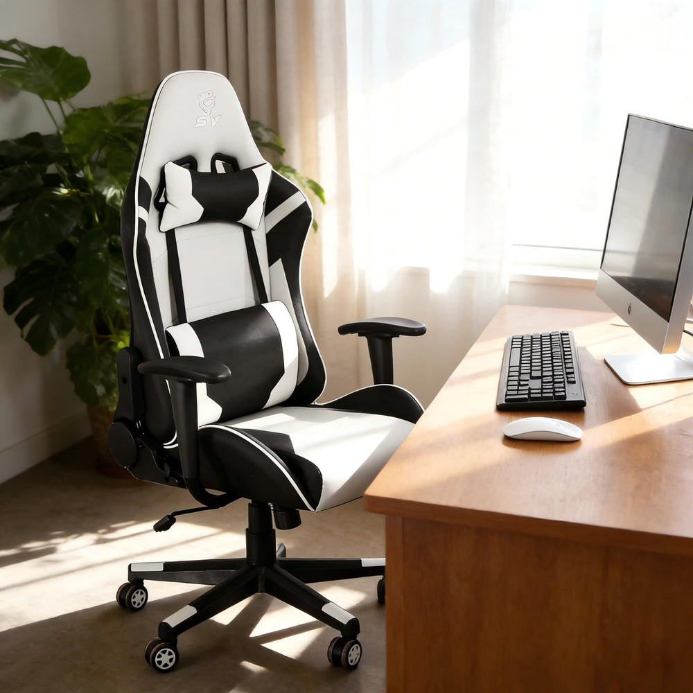 Ergonomic Gaming Chair with Massage Lumbar Support & Adjustable Headrest