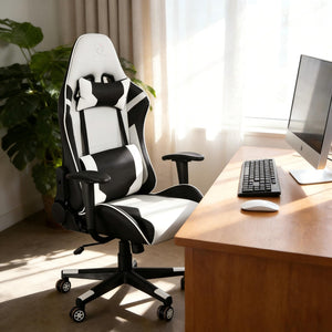 Ergonomic Gaming Chair with Massage Lumbar Support & Adjustable Headrest