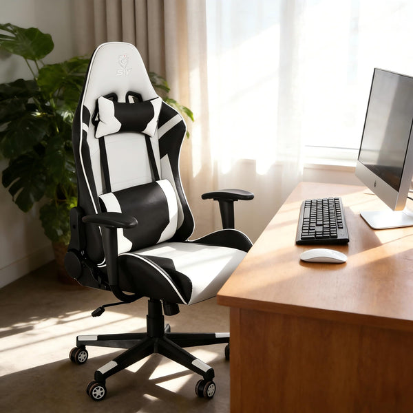 Ergonomic Gaming Chair with Massage Lumbar Support & Adjustable Headrest