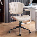 Mid-Century Modern Office Chair with Walnut Back