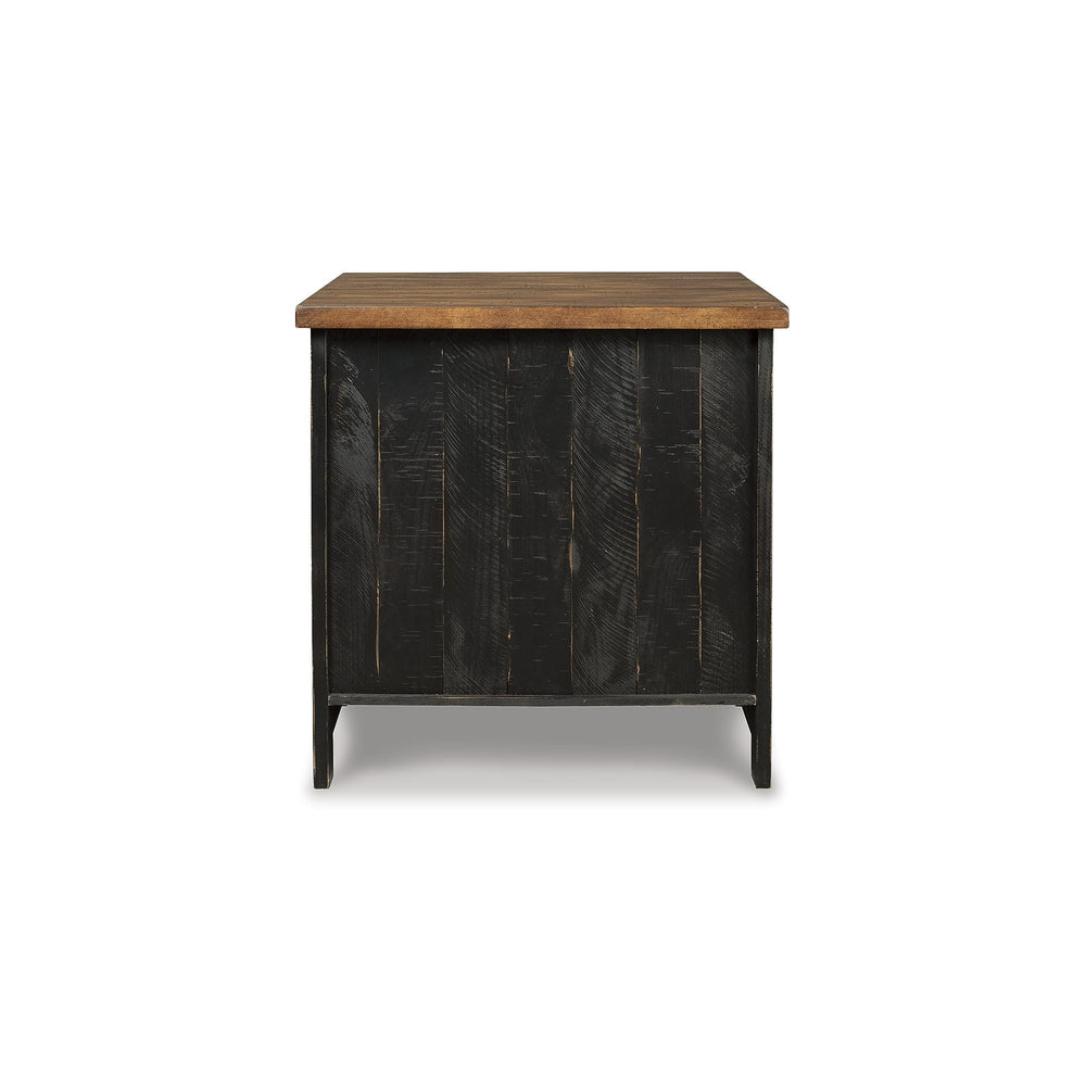 Rustic Farmhouse End Table with Storage Cabinet