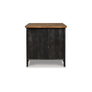 Rustic Farmhouse End Table with Storage Cabinet