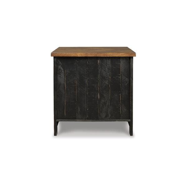 Rustic Farmhouse End Table with Storage Cabinet